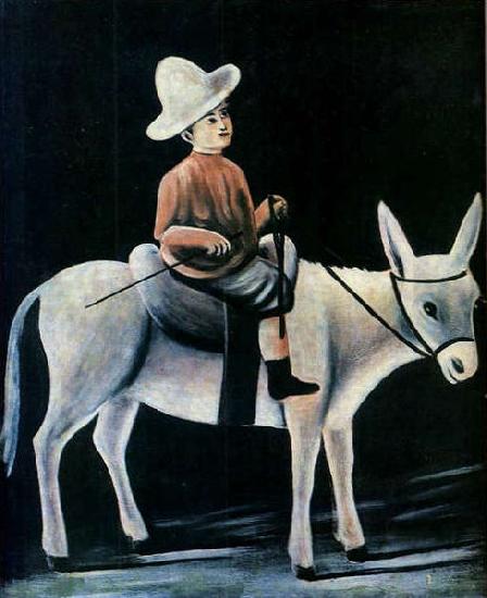 Niko Pirosmani A Little Boy Riding a Donkey France oil painting art